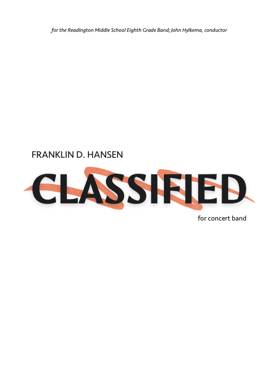 Classified by Franklin Hansen