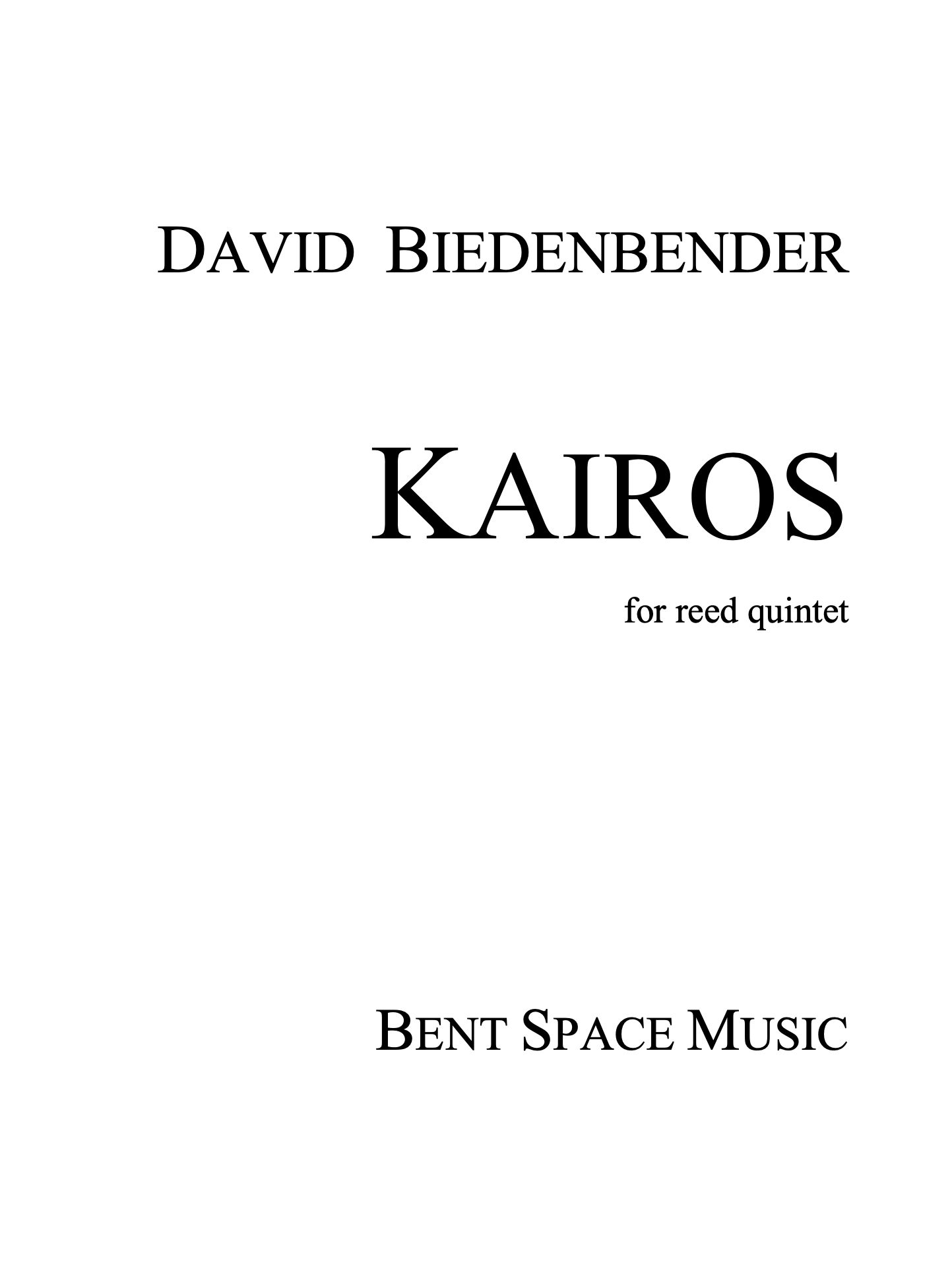 Kairos by David Biedenbender