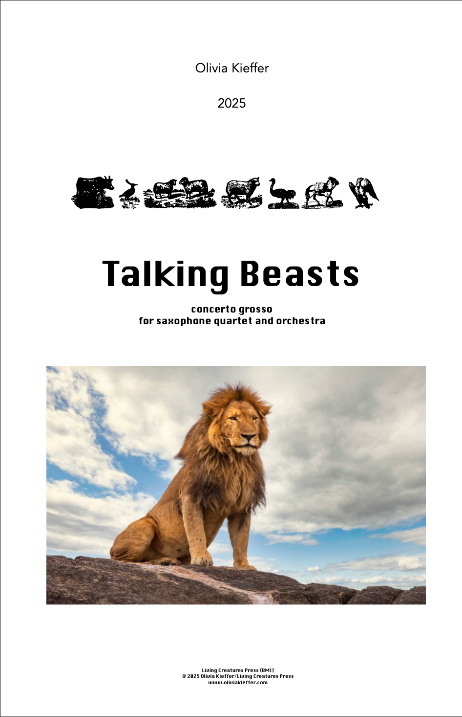 Talking Beasts (Score Only) by Olivia Kieffer