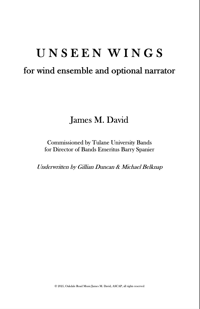 Unseen Wings by James M. David