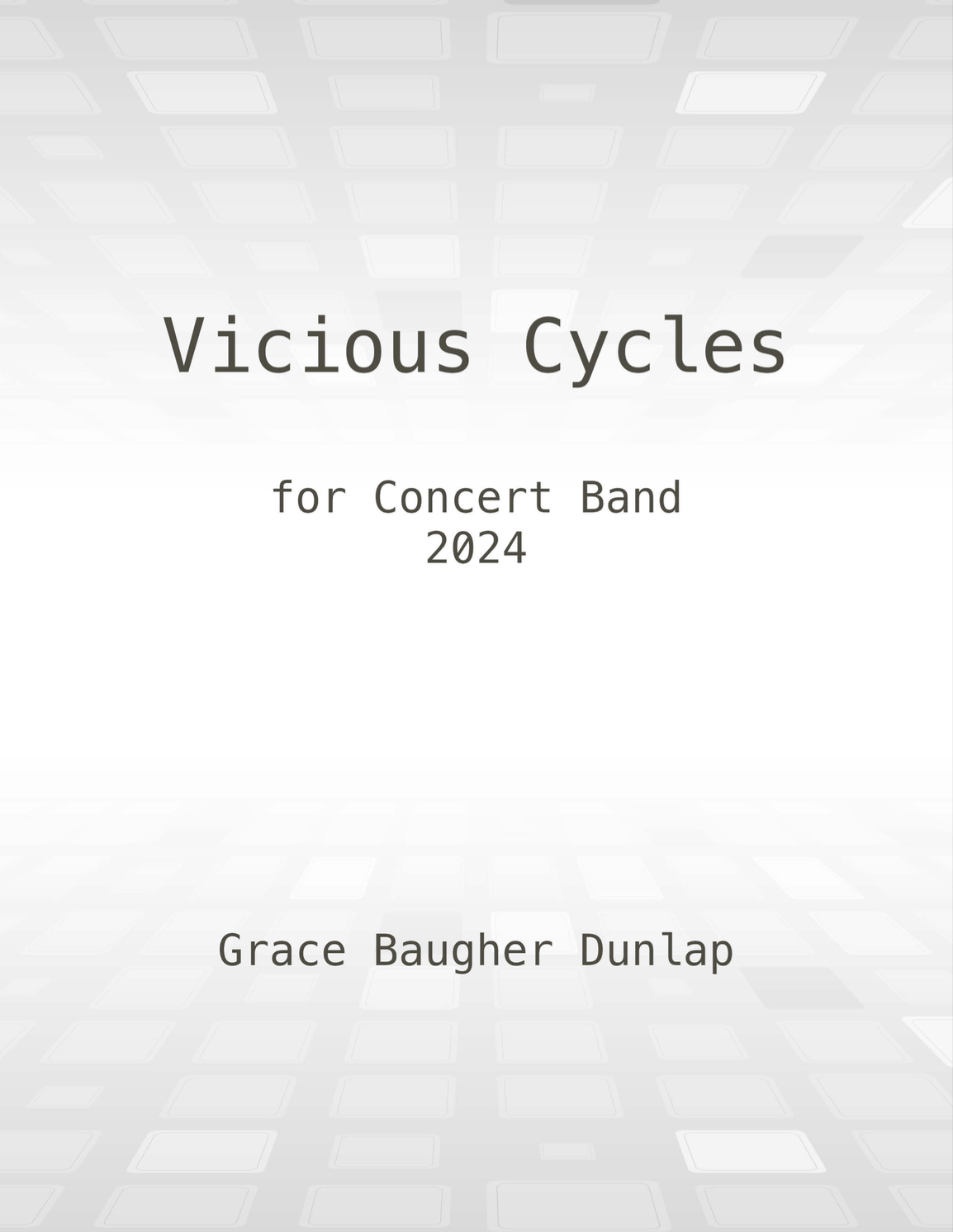 Vicious Cycles (Score Only) by Grace Baugher